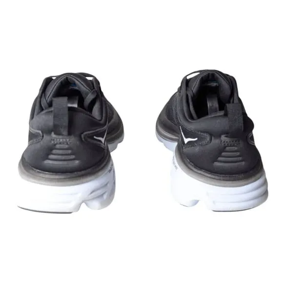 HOKA ONE ONE Bondi 8 &quot;Black/White&quot; Running Shoes Size 7.5D (Wide)