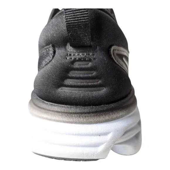 HOKA ONE ONE Bondi 8 &quot;Black/White&quot; Running Shoes Size 7.5D (Wide)