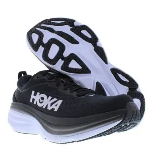 HOKA ONE ONE Bondi 8 &quot;Black/White&quot; Running Shoes Size 7.5D (Wide)