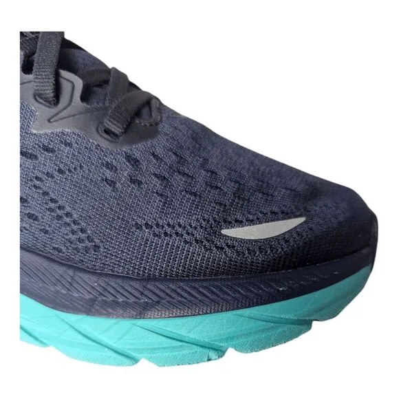HOKA ONE ONE Clifton 8 &quot;Outer Space Atlantis&quot; Running Shoes Size 7.5B