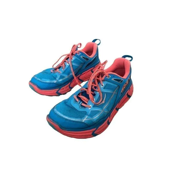 Hoka One One Womens Blue Colar Challenger Atr Running Sneaker Shoes Size 8.5