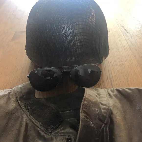 Homemade soldier statue costume