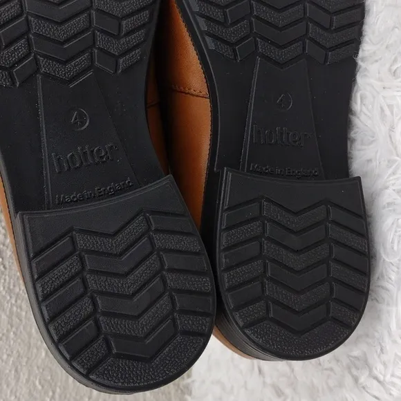 hotter Comfort Concept Hamlet Cognac Feather Tassel Leather Slip On Loafer Shoe