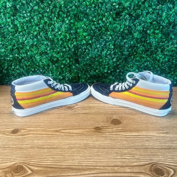 Houston Astros Vans Off The Wall Shoes Sk8-Mid MLB Sz Men's 10 Women's 11.5 Rare
