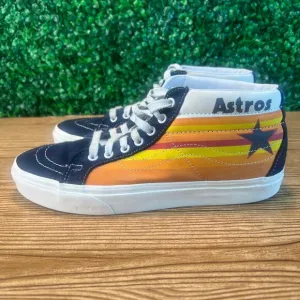 Houston Astros Vans Off The Wall Shoes Sk8-Mid MLB Sz Men's 10 Women's 11.5 Rare