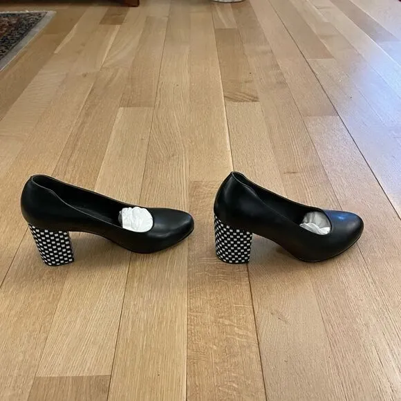 🎉HP🎉Black shoes with a checkered block heel from Creatures of Comfort