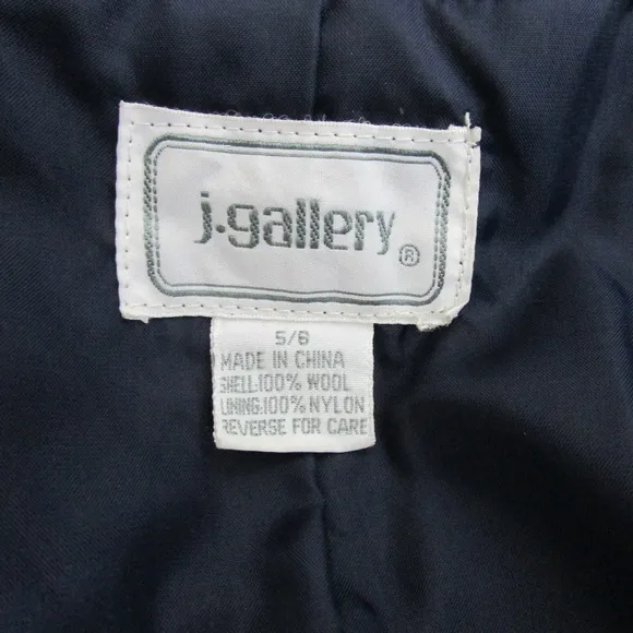 🎆HP🎆Rare Vintage 80's Navy Wool Skirt Suit.
