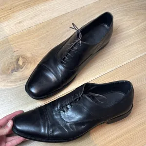 Hugo Boss Men's Black Leather Dress Shoes
