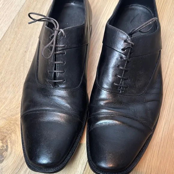 Hugo Boss Men's Black Leather Dress Shoes