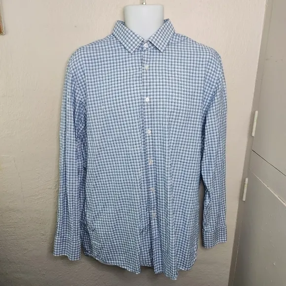 Hugo Boss Sharp Fit Long Sleeve Button Down Shirt Men Size 17