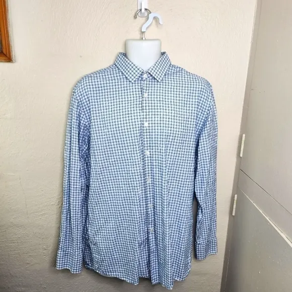 Hugo Boss Sharp Fit Long Sleeve Button Down Shirt Men Size 17