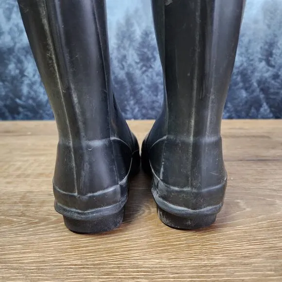 Hunter Original Huntress Waterproof Tall Black Rain Boots | US 5M/6F