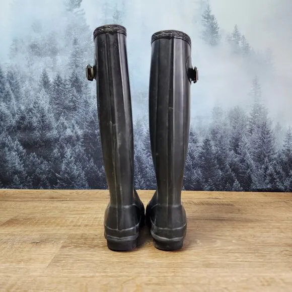 Hunter Original Huntress Waterproof Tall Black Rain Boots | US 5M/6F