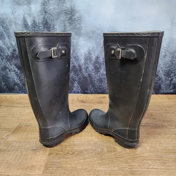 Hunter Original Huntress Waterproof Tall Black Rain Boots | US 5M/6F
