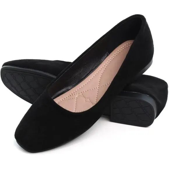 In Tangnest Flat Shoes Women Black Ballet Slip on Soft Loafers Comfortable Shoes