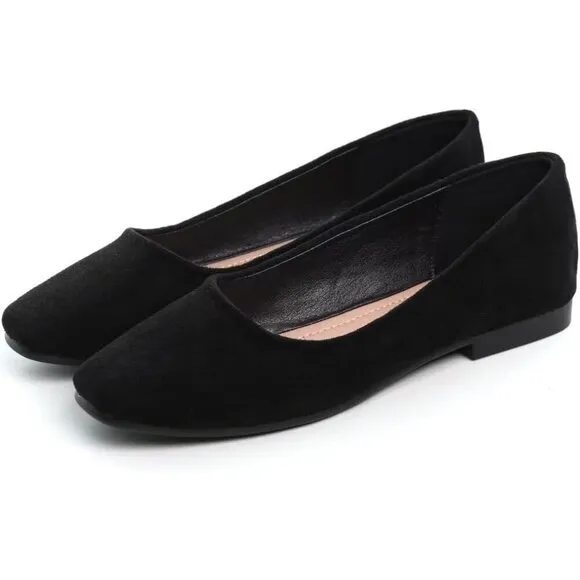 In Tangnest Flat Shoes Women Black Ballet Slip on Soft Loafers Comfortable Shoes