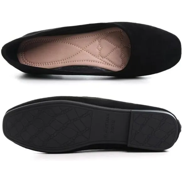 In Tangnest Flat Shoes Women Black Ballet Slip on Soft Loafers Comfortable Shoes