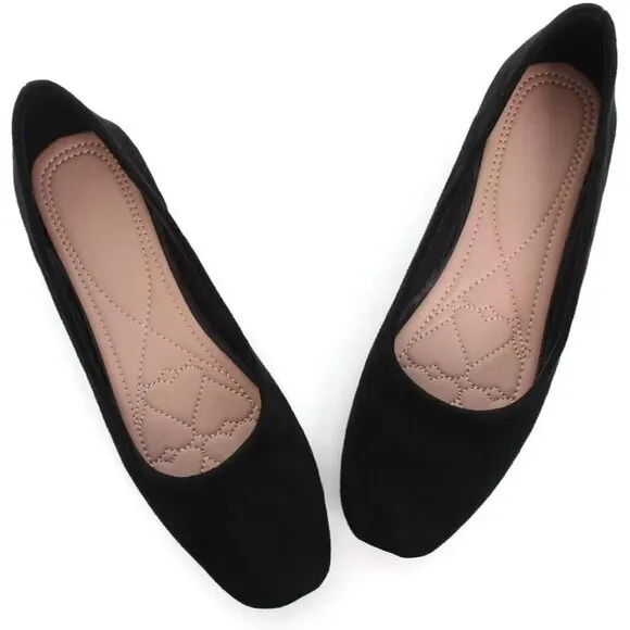 In Tangnest Flat Shoes Women Black Ballet Slip on Soft Loafers Comfortable Shoes