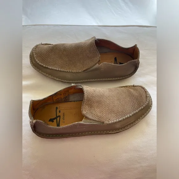 J. Shoes Tumble 2 Gray Slip On Casual Elastic Sides Men Shoes Size US 7
