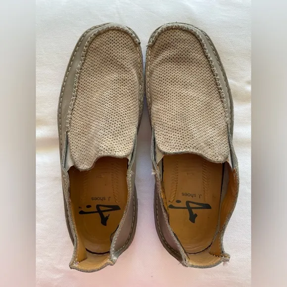 J. Shoes Tumble 2 Gray Slip On Casual Elastic Sides Men Shoes Size US 7