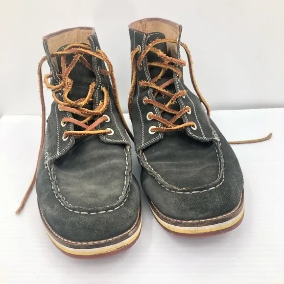 J.D.Fisk Men’s gray leather high top shoes…