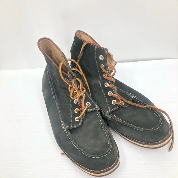 J.D.Fisk Men’s gray leather high top shoes…