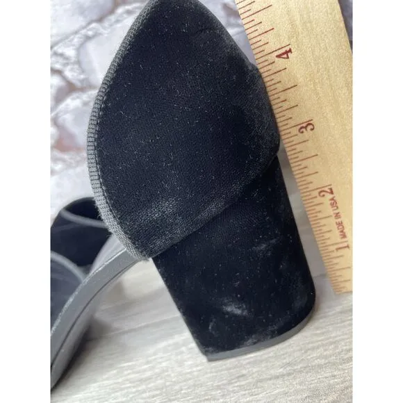 JENNI KAYNE Black Velvet D’ Orsay Block Heel Pointed Shoes Women Sz 39.5EU/9M US