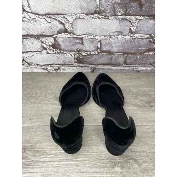 JENNI KAYNE Black Velvet D’ Orsay Block Heel Pointed Shoes Women Sz 39.5EU/9M US