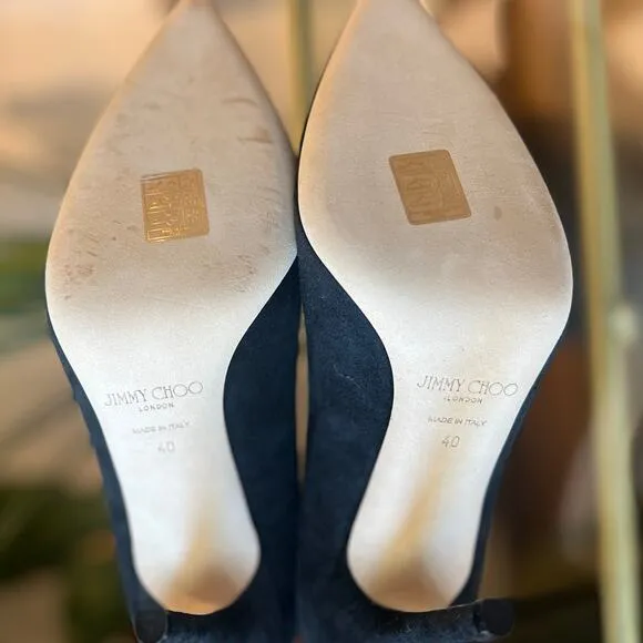 JIMMY CHOO Abel Suede Pointed Pumps
