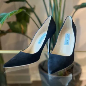JIMMY CHOO Abel Suede Pointed Pumps