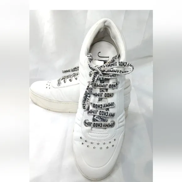 Jimmy Choo Hawaii Leather Low Top Sneakers Size  10 US / 40 EU