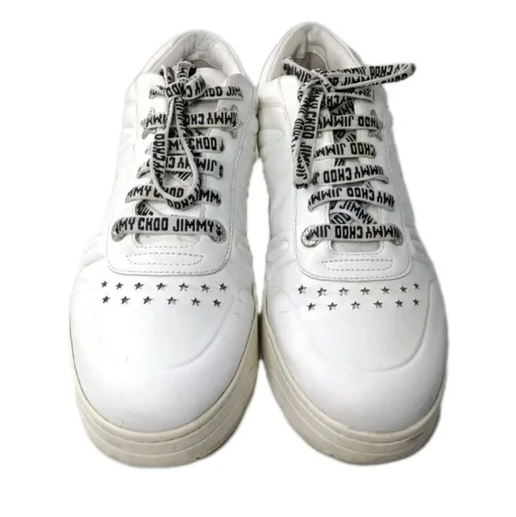 Jimmy Choo Hawaii Leather Low Top Sneakers Size  10 US / 40 EU