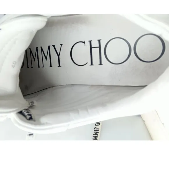 Jimmy Choo Hawaii Leather Low Top Sneakers Size  10 US / 40 EU