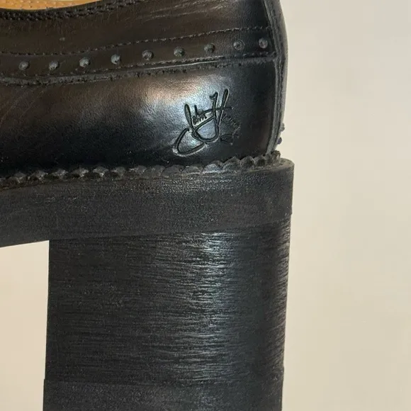 John Fleuvog ARACELY Black Chunky Platform Oxford Shoes sz 10