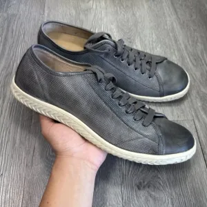 John Varvatos Hattan Men's Size 10 M Gray Leather Sneakers Shoes Lace Up