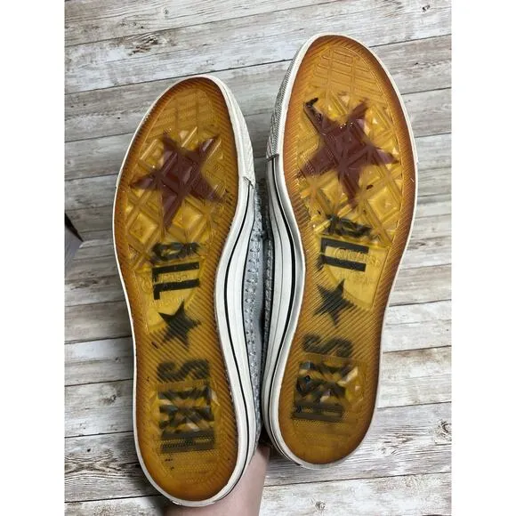 John Varvatos X Converse Sneakers 11.5 M 13.5 W Grey Limited Edition Low Top 151