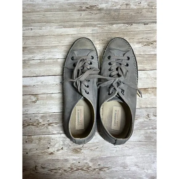 John Varvatos X Converse Sneakers 11.5 M 13.5 W Grey Limited Edition Low Top 151