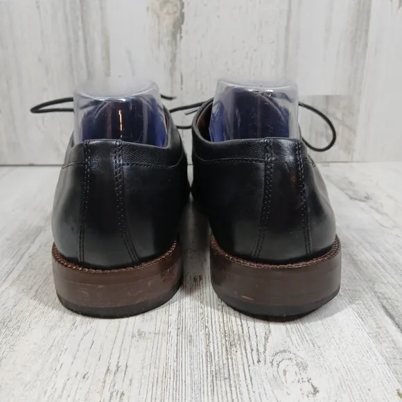 Johnston &amp; Murphy Archer Men's Black Leather Lace Up Dress Shoes #8