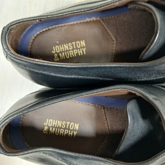 Johnston &amp; Murphy Archer Men's Black Leather Lace Up Dress Shoes #8