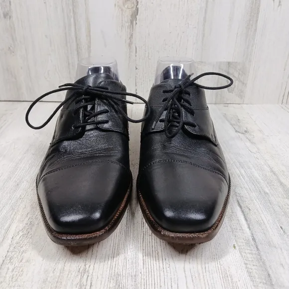 Johnston &amp; Murphy Archer Men's Black Leather Lace Up Dress Shoes #8