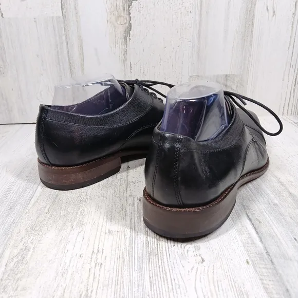 Johnston &amp; Murphy Archer Men's Black Leather Lace Up Dress Shoes #8