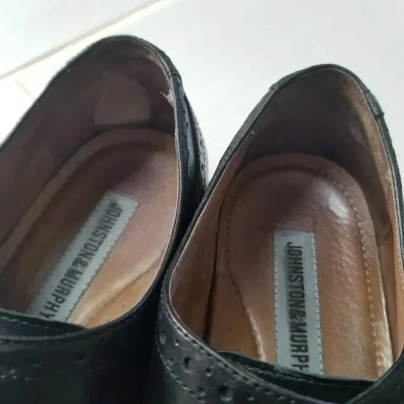 Johnston &amp; Murphy Conard Double Monk Strap Black Oxford Dress Shoes 10.5