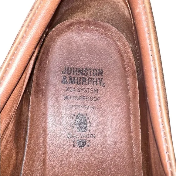 Johnston &amp; Murphy Men's Brown Sheepskin Loafers 10.5 Medium