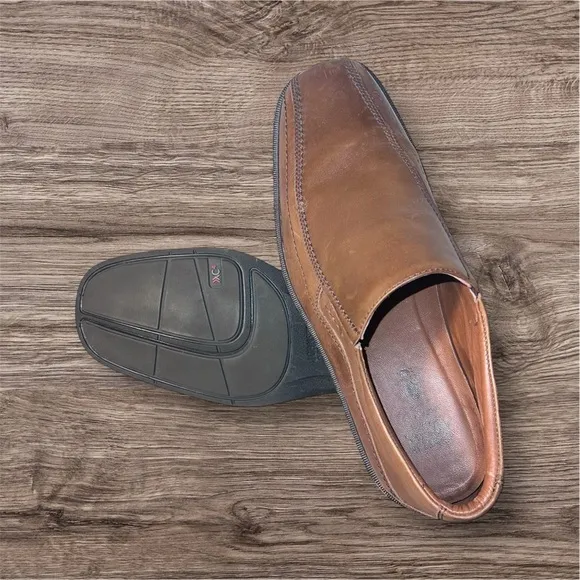 Johnston &amp; Murphy Men's Brown Sheepskin Loafers 10.5 Medium