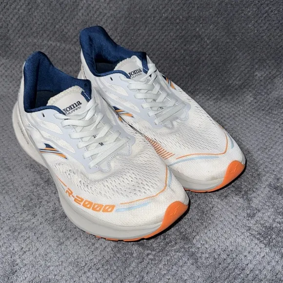 Joma R-2000 White Orange Running Shoes Men’s Performance Sneakers Size 8.5