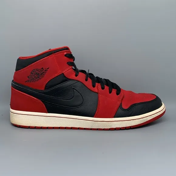 Jordan 1 Mid Bred (2013) Shoes 554724-005 Men's Sz 13