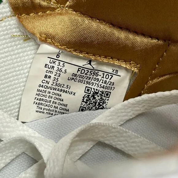 Jordan 1 Retro High OG Metallic Gold Womens Basketball FD2596-107 NEW* Sz 6