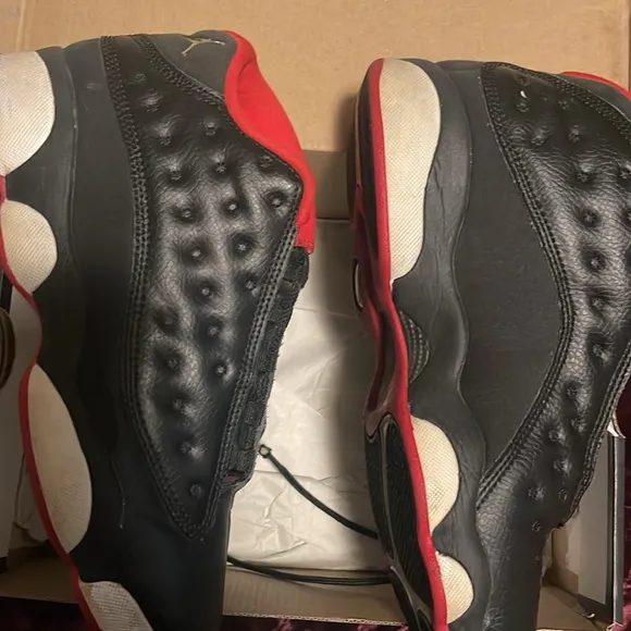 Jordan 13 low basketball shoes SZ 7Y red/black