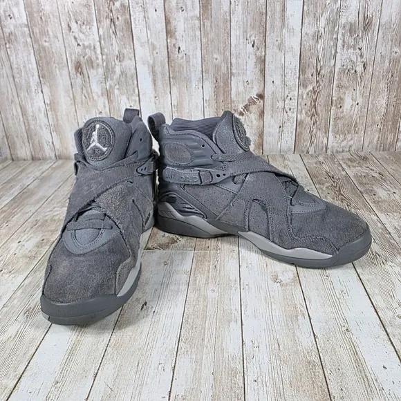 Jordan 8 Retro Cool Grey Sneakers Youth High Top Shoes 5.5Y womens‎ 7