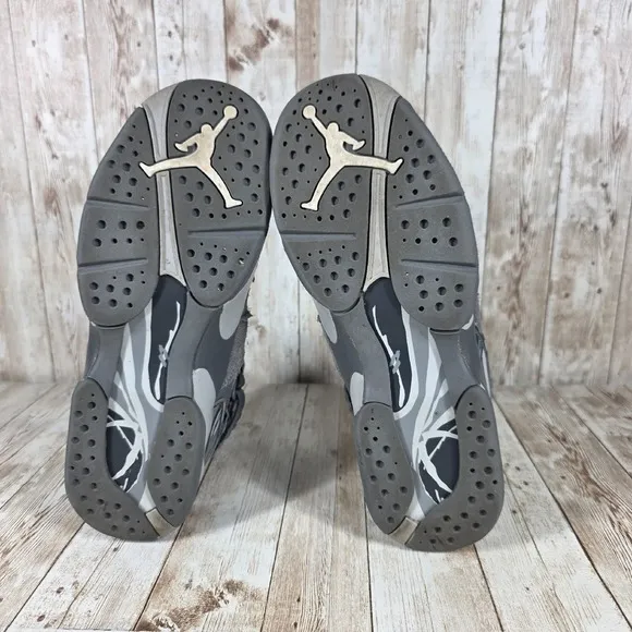 Jordan 8 Retro Cool Grey Sneakers Youth High Top Shoes 5.5Y womens‎ 7